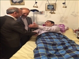 معاینه جانباز مدافع حرم حاج صمد فاتح نژاد توسط تیم پزشکی دانشگاه علوم پزشکی تبریز